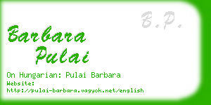 barbara pulai business card